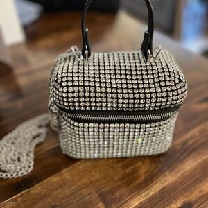 ALDO Mini Rhinestone Zipper Purse